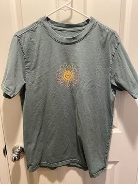 Roark Seafoam Green Sunfront Graphic Tee EUC